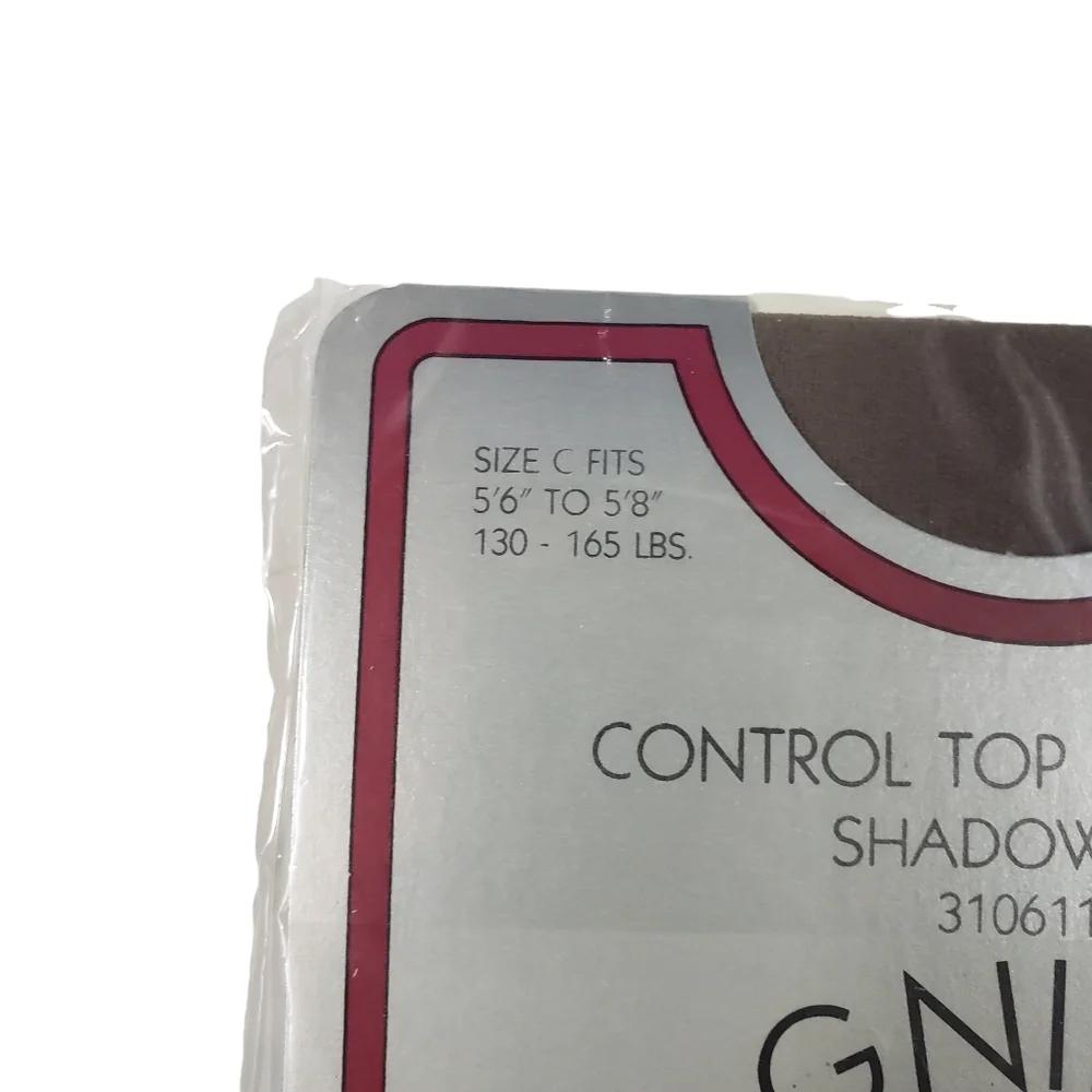 LOT OF 3 Vtg NEW Magninique Pale Taupe Pantyhose Sz C Control Top Shadow Toe NOS